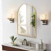 Arched Wall Mirror, 24"×36" Bathroom Mirror Deep Frame