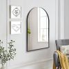 Arched Wall Mirror, 24"×36" Bathroom Mirror Deep Frame
