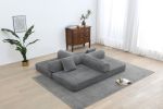 77.9'' Convertible Folding Sofa Bed – 4-in-1 Modular Floor Couch, Corduroy Small Cloud Couch, Compressed Foldable Sleeper Sofa