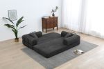 Foldable Sofa Bed, 77.9'' Folding Floor Couch, Compressed Convertable Sleeper Sofa, Memory Foam Couch with Pillow Back Support Armrest