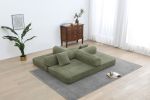 Foldable Sofa Bed, 77.9'' Folding Floor Couch, Compressed Convertable Sleeper Sofa, Memory Foam Couch with Pillow Back Support Armrest