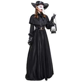 Halloween Medieval Steam Punk Plague Doctor Costume Beak Crow Long Mouth Mask (Option: Style 2-XL)